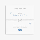 A Wee 'Thank You' Bracelet in Silver Plating