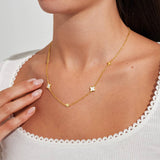 Loved By You Mother Of Pearl Clover Necklace