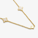 Loved By You Mother Of Pearl Clover Necklace