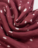 Printed Studded Scarf, Burgundy