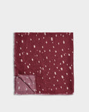 Printed Studded Scarf, Burgundy