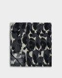 Printed Scarf, Grey & Black