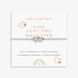 Kids' A Little 'Love You Daughter' Bracelet In Silver and Rose Gold Plating