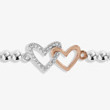 Kids' A Little 'Love You Daughter' Bracelet In Silver and Rose Gold Plating