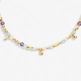 Multi Stone Anklet In Gold Plating