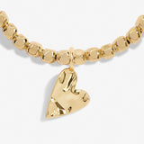 Hammered Heart Anklet In Gold Plating