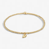Hammered Heart Anklet In Gold Plating