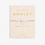 Blue Agate Anklet In Silver Plating