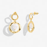 Solaria Baroque Pearl Hoop Earrings In Gold Plating