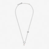 Solaria Baroque Pearl Necklace In Cubic Zirconia And Silver Plating