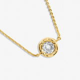 Solaria Necklace In Cubic Zirconia And Gold Plating