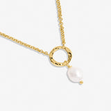 Solaria Baroque Pearl Necklace In Cubic Zirconia And Gold Plating