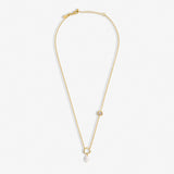 Solaria Baroque Pearl Necklace In Cubic Zirconia And Gold Plating