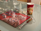 McMoo Tartan Paint Placemat & Coaster (set of 4)