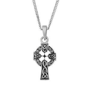 Celtic Cross Silver Plated Pendant