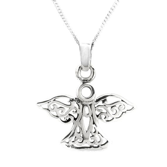Celtic Angel Silver Plated Pendant