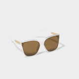 Savannah Sunglasses, White Marble
