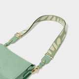 Canvas Bag Strap, Seafoam Green & Ivory Abstract