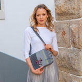 Cow Applique Messenger Bag
