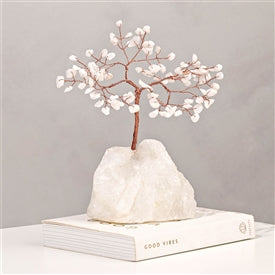 Gemstone Tree - White Jade, 16.9cm