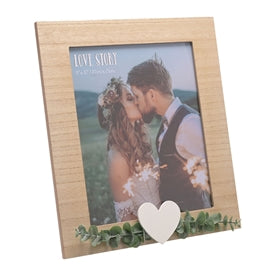 Love Story Rustic Wooden Frame, 8x10