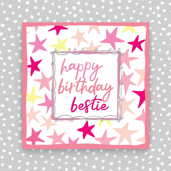 Happy Birthday Bestie Card - Stars