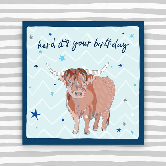 Scottish - Herd it's your birthday - Highland cow