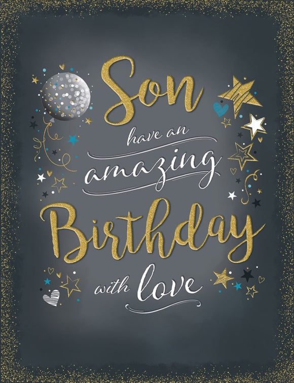 Son Have An Amazing Birthday, Grey Balloons
