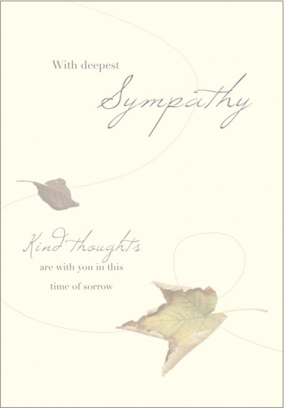 With Deepest Sympathy - Leaves