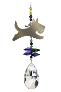 Crystal Fantasy Scottie Dog - Purple & Green