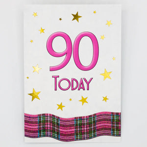 Tartan Ribbon 90 Today Pink