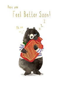 Get Well Soon Bear Hugging Hot Water Bottle