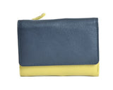 Ladies Wallet Purse, Lime & Navy