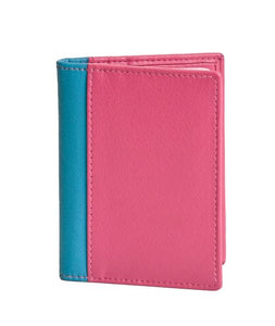 Credit Card Holder, Fuchsia & Turquoise