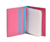 Credit Card Holder, Fuchsia & Turquoise