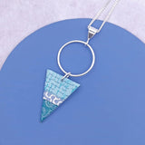Triangle Pendant - Aegean Swirl