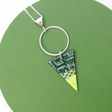 Triangle Pendant - Green Oasis