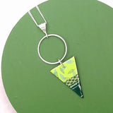 Triangle Pendant - Green Oasis