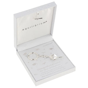 Graduation Silver Plated Keepsake Keyring