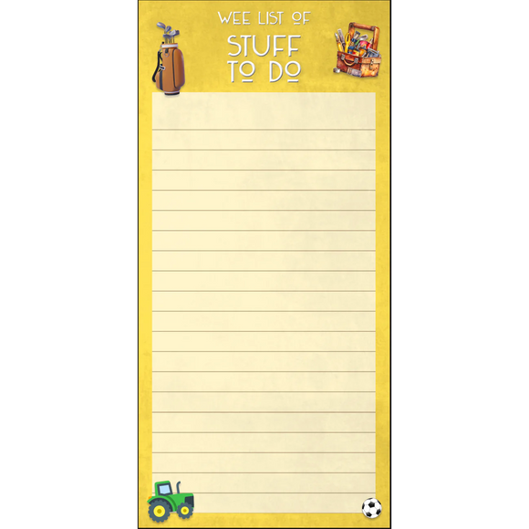 A Wee List of Stuff To Do Magnetic Notepad