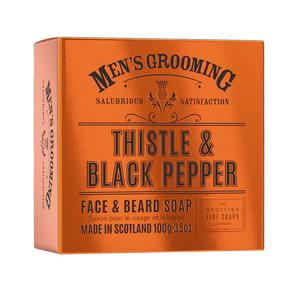 Thistle & Black Pepper Face & Beard Soap - Boxed