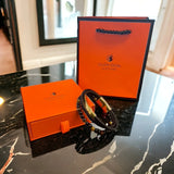 Men's Gold Tigereye & Lava Stone Multi Leather Bracelet