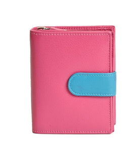 Ladies Wallet Purse Fuchsia & Turquoise