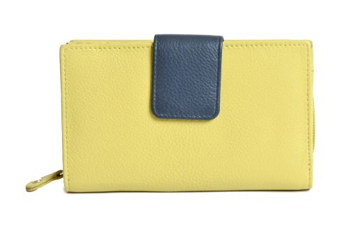 Ladies Wallet Purse, Lime & Navy