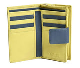 Ladies Wallet Purse, Lime & Navy