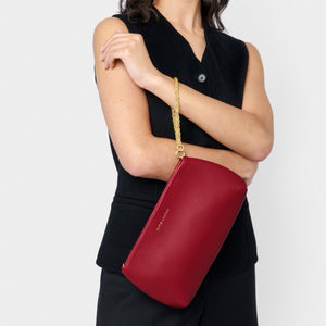 Margot Clutch IN Garnet Red