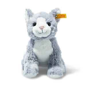 Steiff Soft Cuddly Friends Cassie Cat Blue and White Plush Toy