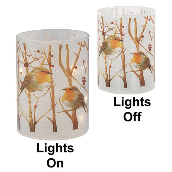 Xmas Glow Lamp Robin Small