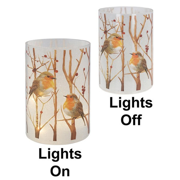 Xmas Glow Lamp Robin Large