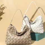 Weave Two in One Tote Handbags, Cream